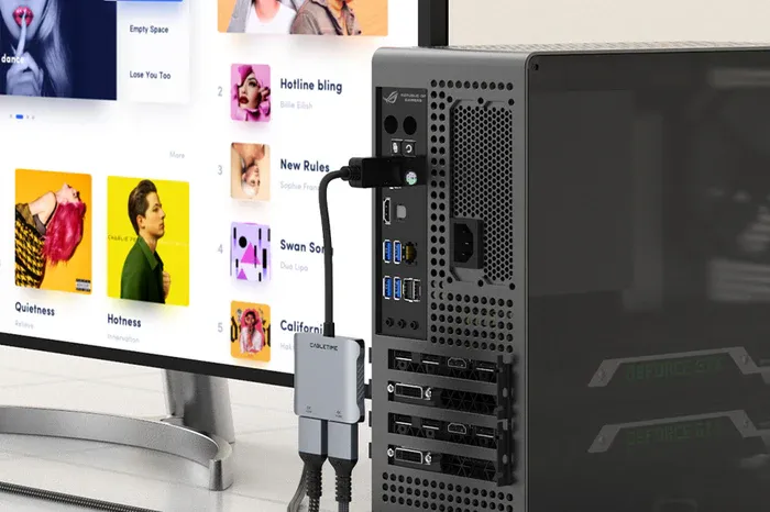 Bộ chuyển đổi DisplayPort 8K sang HDMI kép cho màn hình kép 4K